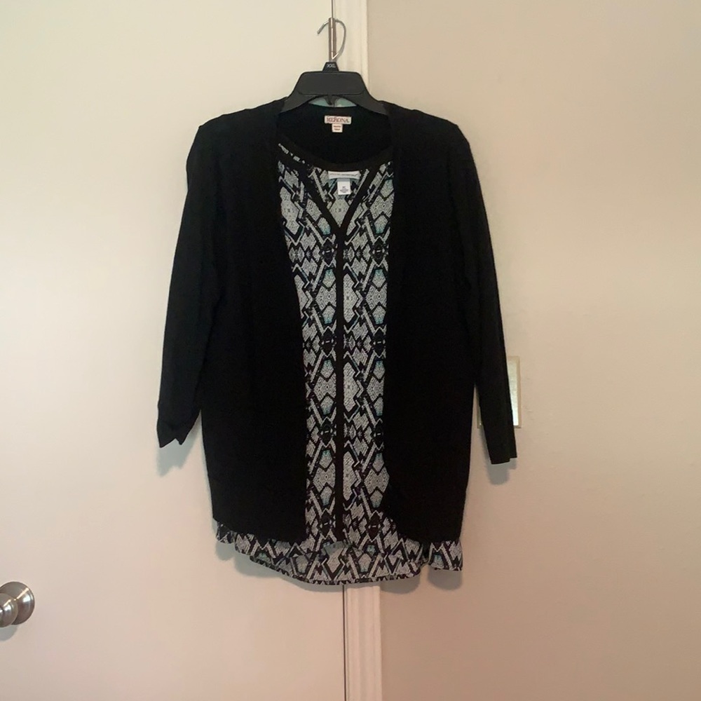 Pure Energy top and Merona sweater combo. XXL